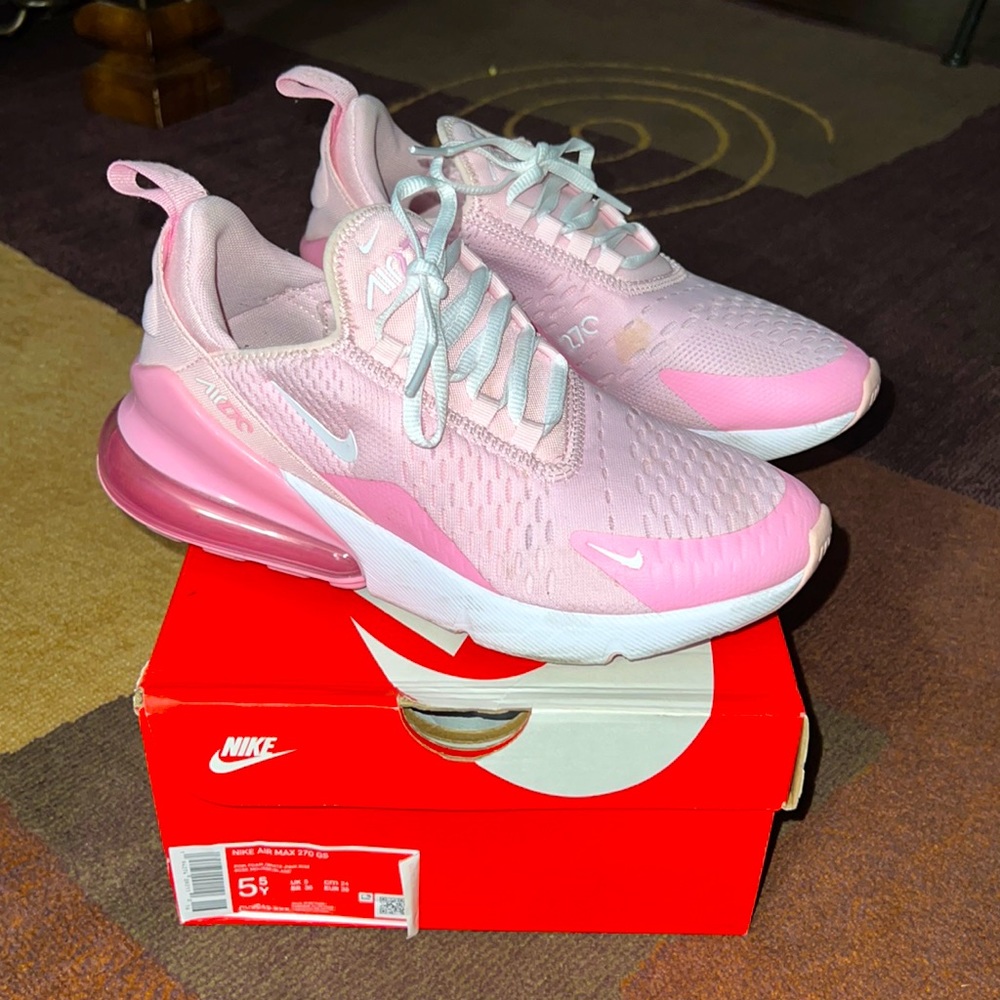 Nike Air Max 270 GS. Pink Foam/White-Pink Rise